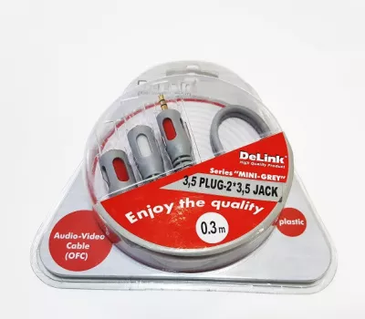 шнур DeLink 3.5 Plug-2*3,5 Jack